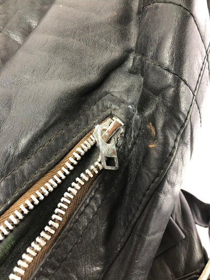 【ジャンク品】【メンズ】 USED LEATHER JACKET レザージャケット ライダースジャケット アウター 146-260909-na-16-tagh サイズ：サイズ不明 下記参照 カラー：ブラック 万代Net店