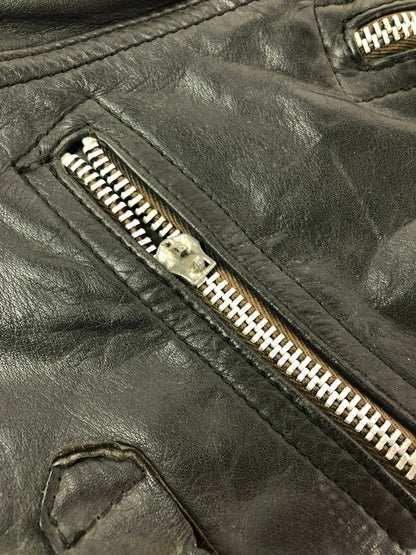 【ジャンク品】【メンズ】 USED LEATHER JACKET レザージャケット ライダースジャケット アウター 146-260909-na-16-tagh サイズ：サイズ不明 下記参照 カラー：ブラック 万代Net店