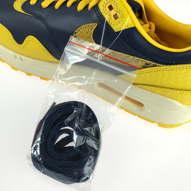 【中古美品】【メンズ】 NIKE ナイキ W AIR MAX 1 PRM HEAD TO HEAD FJ5479-410 ウィメンズ エアマックス1 プレミアム スニーカー 靴 160-240511-kk-18-tag カラー：MIDNIGHT NAVY/VARSITY MAIZE 万代Net店