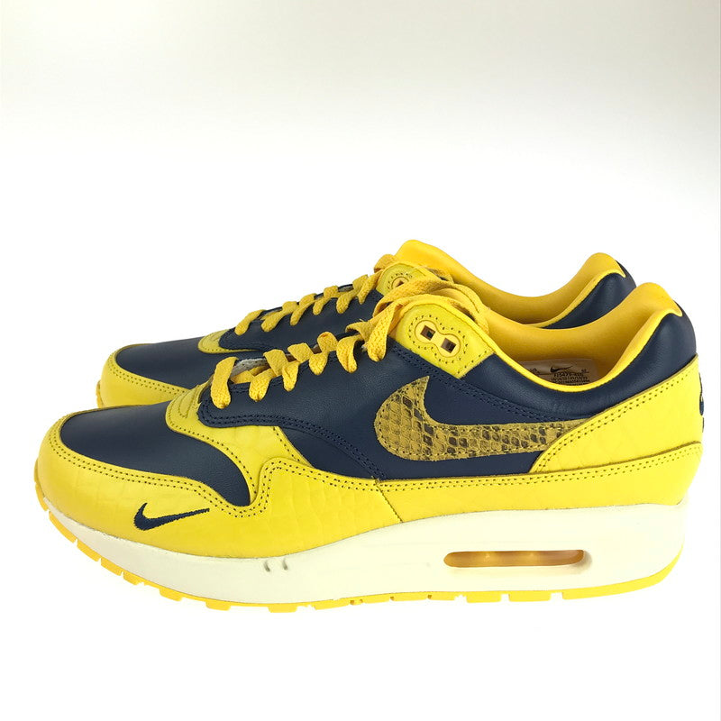 【中古美品】【メンズ】 NIKE ナイキ W AIR MAX 1 PRM HEAD TO HEAD FJ5479-410 ウィメンズ エアマックス1 プレミアム スニーカー 靴 160-240511-kk-18-tag カラー：MIDNIGHT NAVY/VARSITY MAIZE 万代Net店