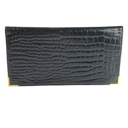 【中古品】【メンズ】 Dunhill ダンヒル LONG WALLET クロコ型押し ロングウォレット 長財布 181-240510-mo-22-tag カラー：ブラック 万代Net店