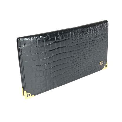 【中古品】【メンズ】 Dunhill ダンヒル LONG WALLET クロコ型押し ロングウォレット 長財布 181-240510-mo-22-tag カラー：ブラック 万代Net店