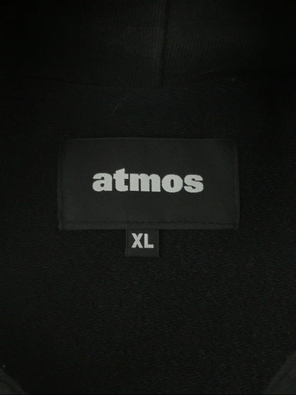 【中古品】【メンズ】 atmos アトモス  × STAPLE ステイプル 別注 コラボ SWEAT HOODIE AT20-041 スウェットフーディー トップス プルオーバーパーカー 142-240512-kk-13-tag サイズ：XL カラー：ブラック 万代Net店