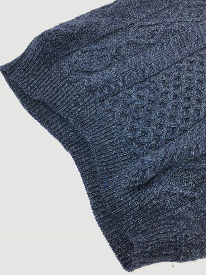 【中古品】【メンズ】 CELTIC COUNTRY セルティック カントリー 100％WOOL ARAN SWEATER 100％ ウール アランセーター 146-260820-rt-11-tag サイズ：XL カラー：ネイビー 万代Net店
