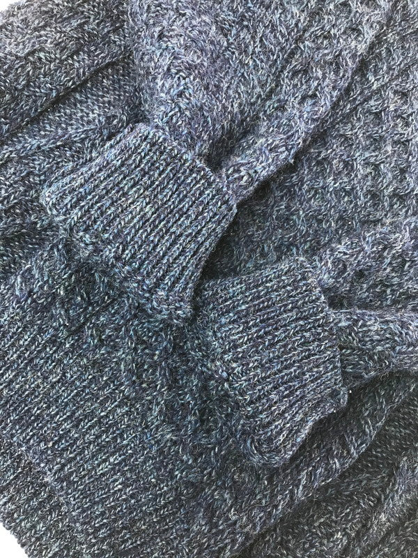 【中古品】【メンズ】 CELTIC COUNTRY セルティック カントリー 100％WOOL ARAN SWEATER 100％ ウール アランセーター 146-260820-rt-11-tag サイズ：XL カラー：ネイビー 万代Net店