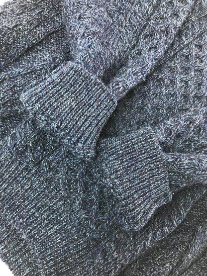 【中古品】【メンズ】 CELTIC COUNTRY セルティック カントリー 100％WOOL ARAN SWEATER 100％ ウール アランセーター 146-260820-rt-11-tag サイズ：XL カラー：ネイビー 万代Net店