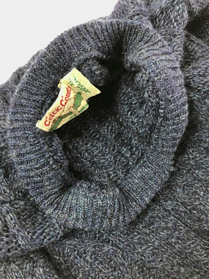 【中古品】【メンズ】 CELTIC COUNTRY セルティック カントリー 100％WOOL ARAN SWEATER 100％ ウール アランセーター 146-260820-rt-11-tag サイズ：XL カラー：ネイビー 万代Net店