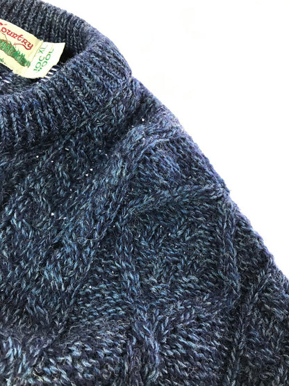 【中古品】【メンズ】 CELTIC COUNTRY セルティック カントリー 100％WOOL ARAN SWEATER 100％ ウール アランセーター 146-260820-rt-11-tag サイズ：XL カラー：ネイビー 万代Net店