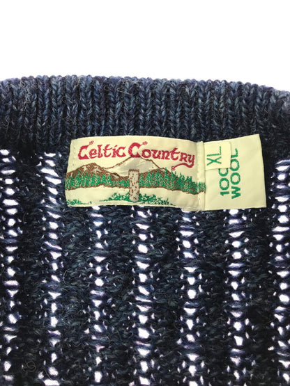 【中古品】【メンズ】 CELTIC COUNTRY セルティック カントリー 100％WOOL ARAN SWEATER 100％ ウール アランセーター 146-260820-rt-11-tag サイズ：XL カラー：ネイビー 万代Net店