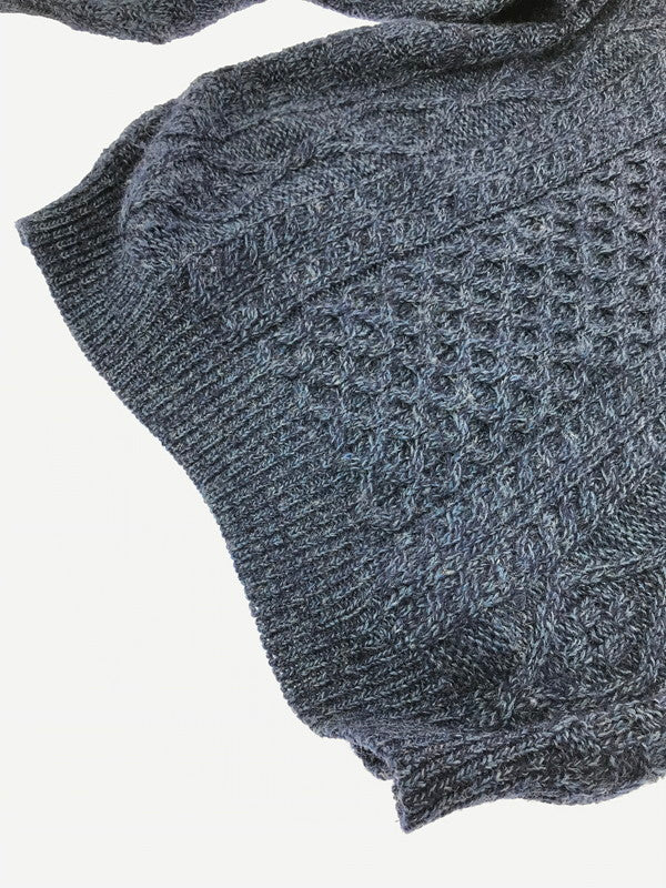 【中古品】【メンズ】 CELTIC COUNTRY セルティック カントリー 100％WOOL ARAN SWEATER 100％ ウール アランセーター 146-260820-rt-11-tag サイズ：XL カラー：ネイビー 万代Net店