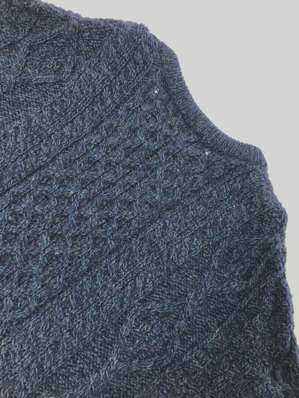 【中古品】【メンズ】 CELTIC COUNTRY セルティック カントリー 100％WOOL ARAN SWEATER 100％ ウール アランセーター 146-260820-rt-11-tag サイズ：XL カラー：ネイビー 万代Net店