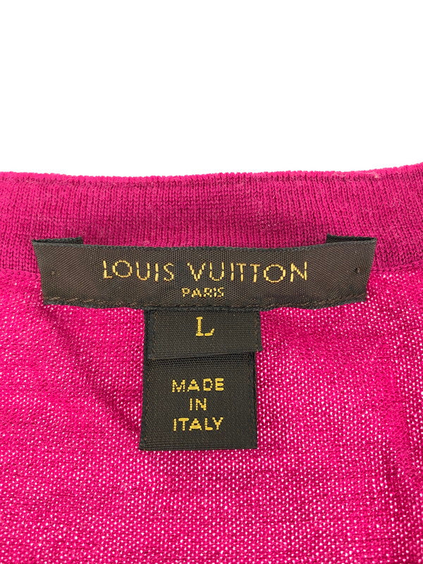 【中古品】【レディース】 LOUIS VUITTON ルイ・ヴィトン  NO SLEEVE WOOL KNIT ノースリーブ ウールニット トップス 169-240517-kk-5-tag サイズ：L カラー：パープル 万代Net店