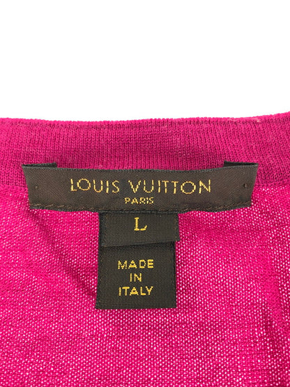 【中古品】【レディース】 LOUIS VUITTON ルイ・ヴィトン  NO SLEEVE WOOL KNIT ノースリーブ ウールニット トップス 169-240517-kk-5-tag サイズ：L カラー：パープル 万代Net店