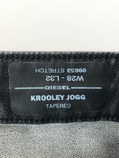 【中古品】【メンズ/レディース】 DIESEL ディーゼル  KROOLEY JOGG JEANS A01897 クロッキー ジョグジーンズ ボトムス デニムパンツ  152-240518-kk-10-tag サイズ：28 カラー：ブラック 万代Net店