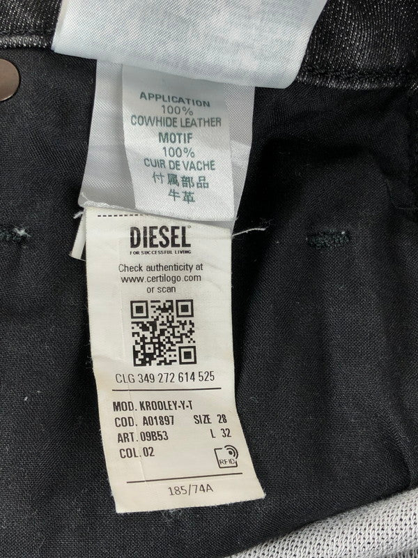 【中古品】【メンズ/レディース】 DIESEL ディーゼル  KROOLEY JOGG JEANS A01897 クロッキー ジョグジーンズ ボトムス デニムパンツ  152-240518-kk-10-tag サイズ：28 カラー：ブラック 万代Net店