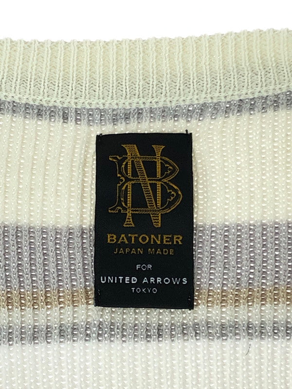 【中古品】【メンズ】  BATONER バトナ― UNITED ARROWS ユナイテッド アローズ BN-22SM-074 MULTIBORDER CREW NECK マルチボーダークルーネック 140-240817-na-2-tag サイズ：2 カラー：マルチカラー 万代Net店