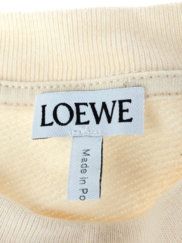 【現状渡し品】【メンズ】 LOEWE ロエベ  EMBROIDERY LOGO CREWNECK SWEAT H526Y24J06 エンブロイダリー ロゴ クルーネックスウェット トップス トレーナー 141-240519-kk-1-tag サイズ：S カラー：アイボリー 万代Net店