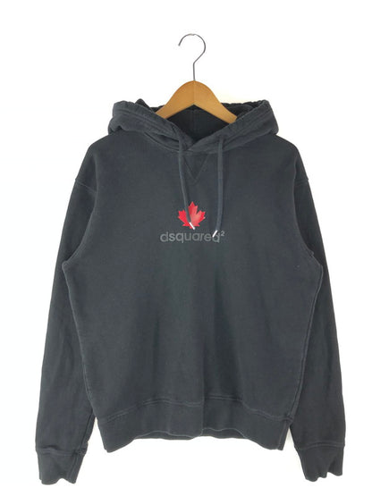 【中古品】【メンズ】 DSQUARED2 ディースクエアード  MINI D2 LEAF HOODIE S74GU0522 S25042 ミニ D2 リーフフーディー トップス プルオーバーパーカー 141-240519-kk-3-tag サイズ：S カラー：ブラック 万代Net店