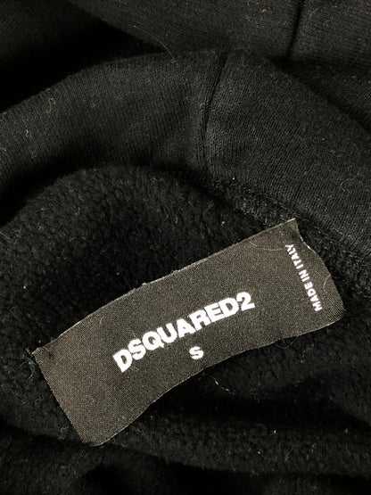 【中古品】【メンズ】 DSQUARED2 ディースクエアード  MINI D2 LEAF HOODIE S74GU0522 S25042 ミニ D2 リーフフーディー トップス プルオーバーパーカー 141-240519-kk-3-tag サイズ：S カラー：ブラック 万代Net店