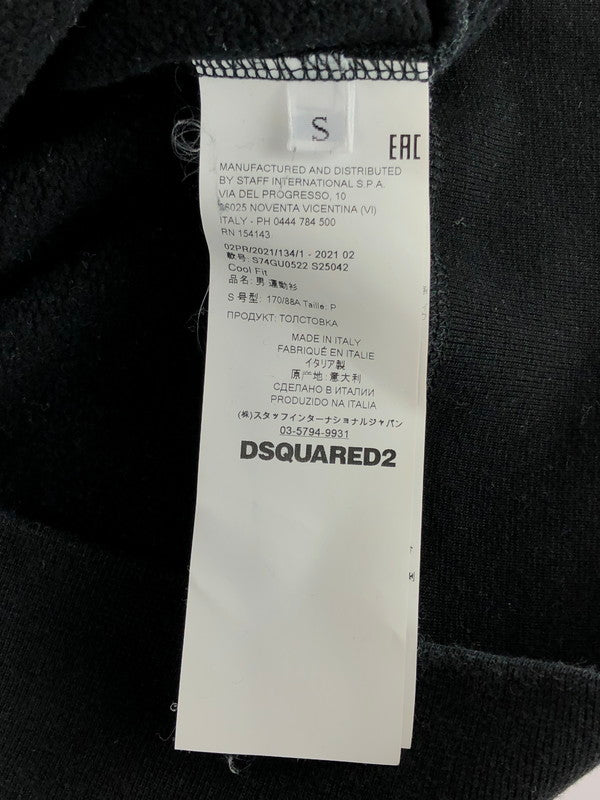 【中古品】【メンズ】 DSQUARED2 ディースクエアード  MINI D2 LEAF HOODIE S74GU0522 S25042 ミニ D2 リーフフーディー トップス プルオーバーパーカー 141-240519-kk-3-tag サイズ：S カラー：ブラック 万代Net店