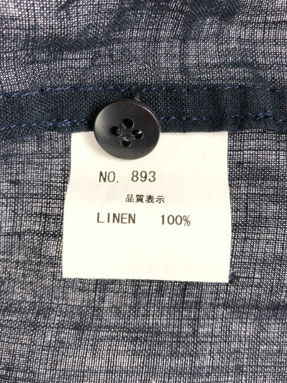 【中古品】【メンズ】 NEMETH ネメス  L/S LINEN SHIRT 893 ロングスリーブ リネンシャツ 長袖 トップス 141-240517-kk-3-tag サイズ：M カラー：ネイビー 万代Net店