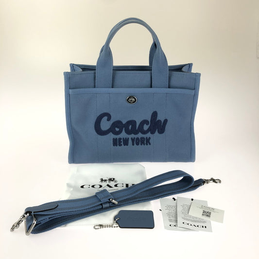 【中古品】【レディース】 COACH コーチ CARGO TOTEBAG CP158 カーゴ トートバッグ カバン ハンドバッグ 180-240516-mo-18-tag カラー：ブルー 万代Net店