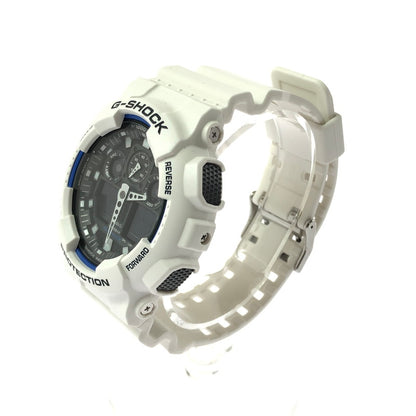 【中古美品】【メンズ】 G-SHOCK ジーショック GA-100 SERIES GA-100B-7ADR アナロ グデジタル クォーツ 腕時計 アクセサリー 196-260618-rt-16-tagh カラー：ホワイト 万代Net店