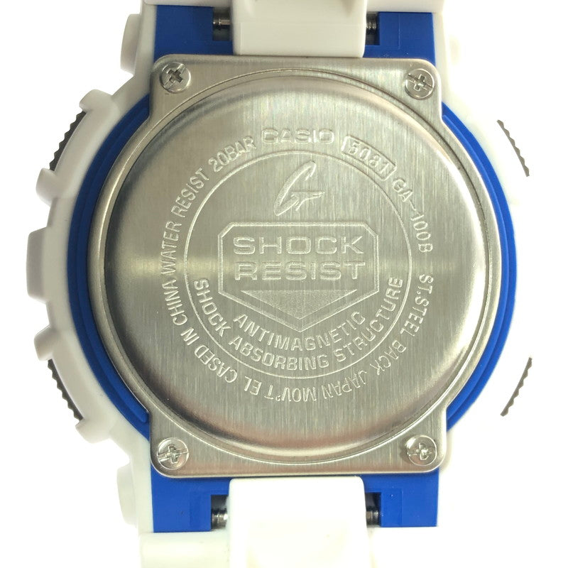 【中古美品】【メンズ】 G-SHOCK ジーショック GA-100 SERIES GA-100B-7ADR アナロ グデジタル クォーツ 腕時計 アクセサリー 196-260618-rt-16-tagh カラー：ホワイト 万代Net店