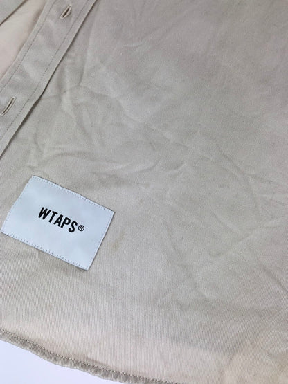 【中古品】【メンズ】 WTAPS ダブルタップス  22SS BD 01/LS/COTTON.TWILL 221GWDT-SHM01 ボタンダウンシャツ 長袖 トップス 142-240519-kk-10-tag サイズ：01 カラー：グレー 万代Net店