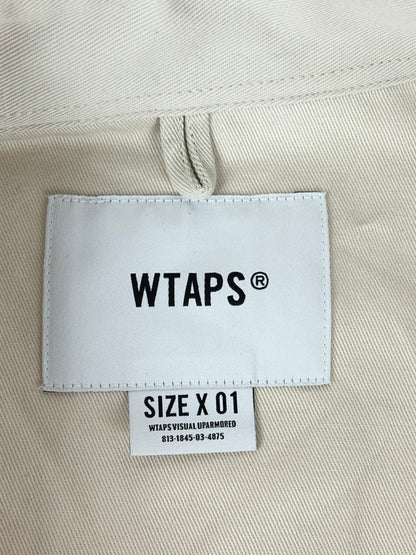 【中古品】【メンズ】 WTAPS ダブルタップス  22SS BD 01/LS/COTTON.TWILL 221GWDT-SHM01 ボタンダウンシャツ 長袖 トップス 142-240519-kk-10-tag サイズ：01 カラー：グレー 万代Net店