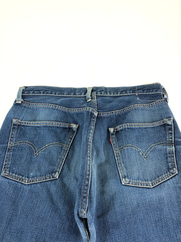 【中古品】【メンズ】 LEVI'S VINTAGE CLOTHING リーバイスビンテージクロージング  STRAIGHT DENIM PANTS LVC 55501 日本製 ストレートデニム 501XX 1955年 復刻 ストレート デニムパンツ ボトムス 156-240523-yk-11-tag サイズ：W34 カラー：インディゴ 万代Net店