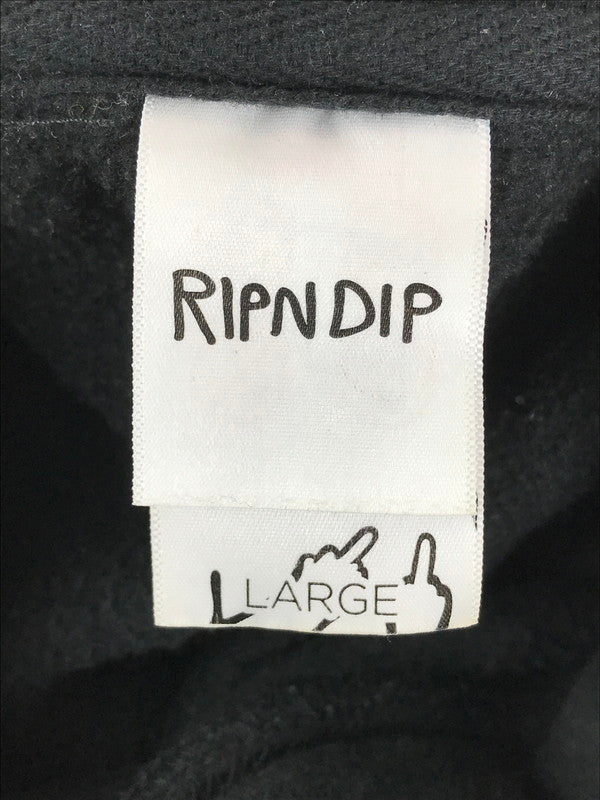 【中古品】【メンズ】  RIPNDIP リップンディッ プ PULLOVER HOODIE プルオーバーフーディー トップス パーカー 142-240604-mo-26-tag サイズ：L カラー：ブラック 万代Net店