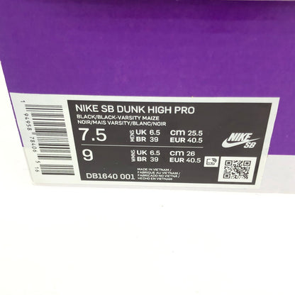 【中古品】【メンズ】 NIKE ナイキ SB DUNK HIGH PRO DB1640-001 スケートボーディング ダンク ハイ プロ スニーカー 靴 160-240603-yk-1-tag カラー：BLACK/BLACK-VARSITY MAZE 万代Net店