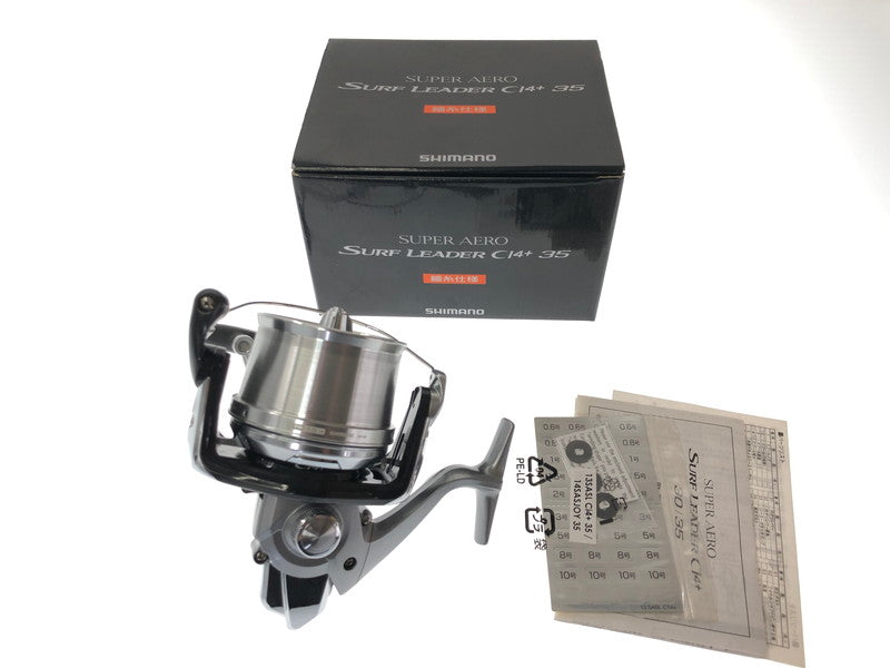 【中古品】 SHIMANO シマノ 13 SUPER AERO SURF LEADER CI4+ 35 13スーパーエアロ サーフリーダーCI4+ 35 細糸仕様 スピニングリール 釣り具 釣り具等 134-260818-rt-14-tag 万代Net店