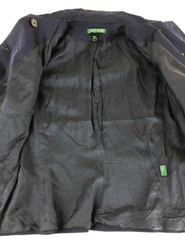 【中古品】【レディース】 RALPH LAUREN ラルフローレン DOUBLE TAILORED JACKET ダブル テーラードジャケット アウター 169-240530-mo-3-tag サイズ：12 カラー：ネイビー 万代Net店