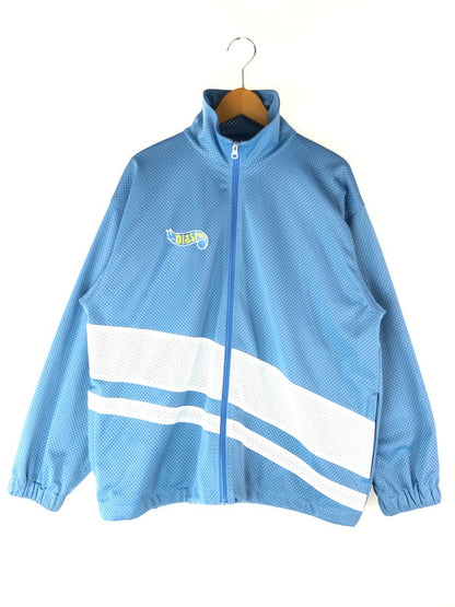 【中古品】【メンズ】  CARSERVICE × DIASPORA SKATEBOARDS カーサービス ディアスポラ スケートボード コラボ 22SS MESH TRACK JACKET 22SS-DSP-CA01 メッシュトラックジャケット ライトアウター ジャージ 142-240528-mo-8-tag サイズ：L カラー：ライトブルー 万代Net店