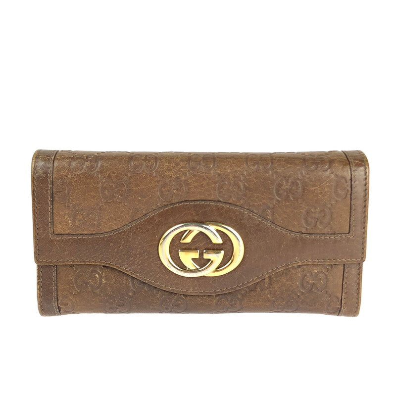 【中古品】【レディース】 GUCCI グッチ 282434 インターロッキングG 二つ折り長財布 181-240531-mo-6-tag カラー：ブラウン 万代Net店