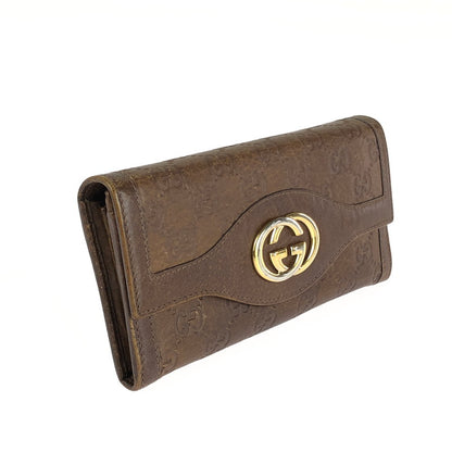 【中古品】【レディース】 GUCCI グッチ 282434 インターロッキングG 二つ折り長財布 181-240531-mo-6-tag カラー：ブラウン 万代Net店