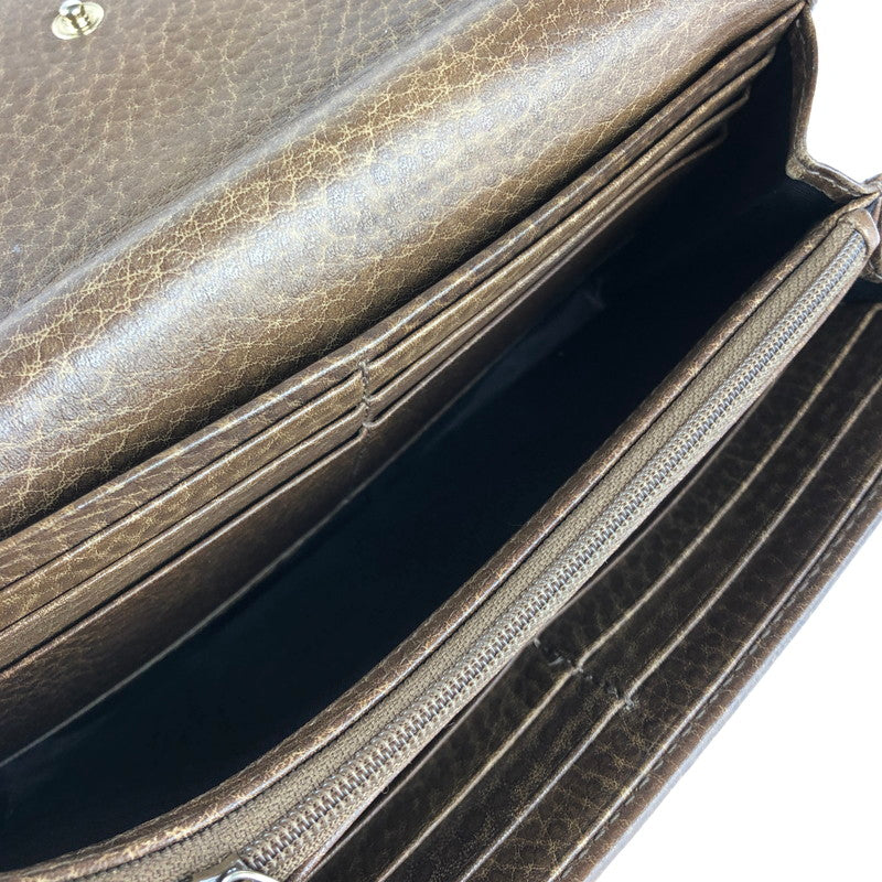 【中古品】【レディース】 GUCCI グッチ 282434 インターロッキングG 二つ折り長財布 181-240531-mo-6-tag カラー：ブラウン 万代Net店
