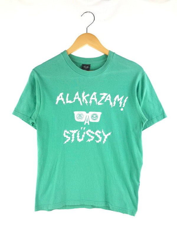 【中古品】【メンズ】 STUSSY ステューシー × ALAKAZAM アラカザム コラボ 別注 LOGO PRINT S/S T-SHIRT ロゴプリント ショートスリーブ Ｔシャツ 半袖 トップス 142-250128-yk-05-tag サイズ：S カラー：グリーン系 万代Net店
