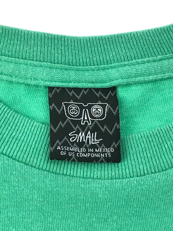 【中古品】【メンズ】 STUSSY ステューシー × ALAKAZAM アラカザム コラボ 別注 LOGO PRINT S/S T-SHIRT ロゴプリント ショートスリーブ Ｔシャツ 半袖 トップス 142-250128-yk-05-tag サイズ：S カラー：グリーン系 万代Net店