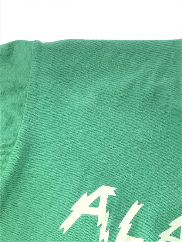 【中古品】【メンズ】 STUSSY ステューシー × ALAKAZAM アラカザム コラボ 別注 LOGO PRINT S/S T-SHIRT ロゴプリント ショートスリーブ Ｔシャツ 半袖 トップス 142-250128-yk-05-tag サイズ：S カラー：グリーン系 万代Net店