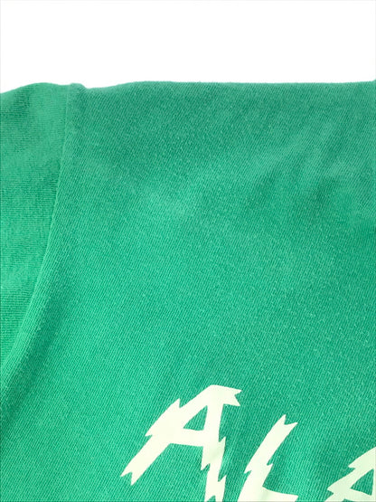 【中古品】【メンズ】 STUSSY ステューシー × ALAKAZAM アラカザム コラボ 別注 LOGO PRINT S/S T-SHIRT ロゴプリント ショートスリーブ Ｔシャツ 半袖 トップス 142-250128-yk-05-tag サイズ：S カラー：グリーン系 万代Net店