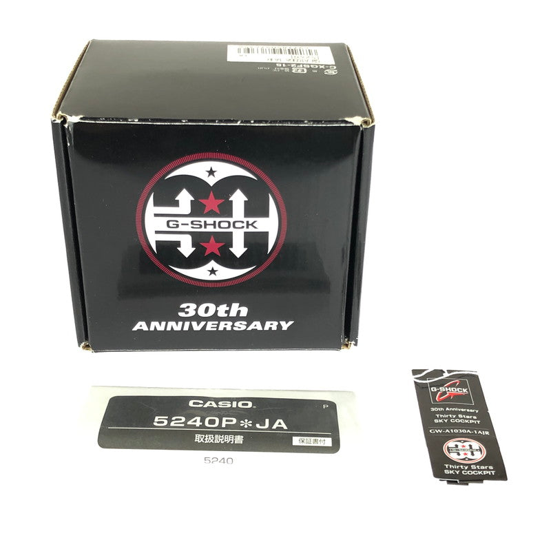 【中古品】【メンズ】 G-SHOCK ジーショック THIRTY STARS 30th ANNIVERSARY MODEL GW-A1030A-1AJR サーティースターズ 30周年記念モデル タフソーラー 腕時計 196-240531-mo-8-tag カラー：ブラック 万代Net店