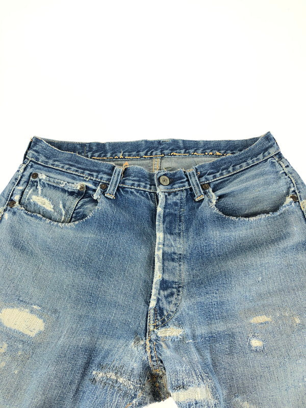 【現状渡し品】【メンズ】 Levi's リーバイス 50~60s 501XX BUTTON FLY DENIM PANTS VINTAGE 50~60年代 ボタンフライ デニムパンツ ヴィンテージ ボトムス ギャラ入り紙パッチ 157-240604-mo-2-tag カラー：インディゴ 万代Net店