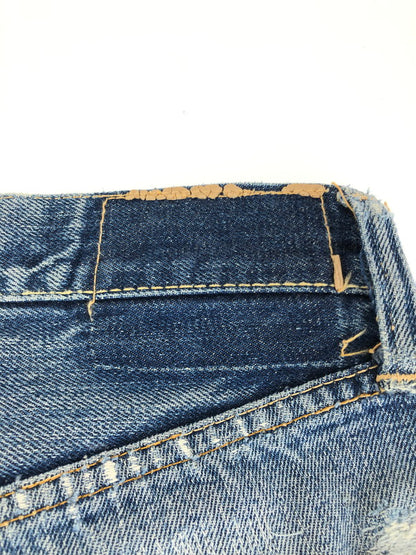 【現状渡し品】【メンズ】 Levi's リーバイス 50~60s 501XX BUTTON FLY DENIM PANTS VINTAGE 50~60年代 ボタンフライ デニムパンツ ヴィンテージ ボトムス ギャラ入り紙パッチ 157-240604-mo-2-tag カラー：インディゴ 万代Net店