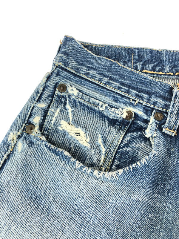 【現状渡し品】【メンズ】 Levi's リーバイス 50~60s 501XX BUTTON FLY DENIM PANTS VINTAGE 50~60年代 ボタンフライ デニムパンツ ヴィンテージ ボトムス ギャラ入り紙パッチ 157-240604-mo-2-tag カラー：インディゴ 万代Net店