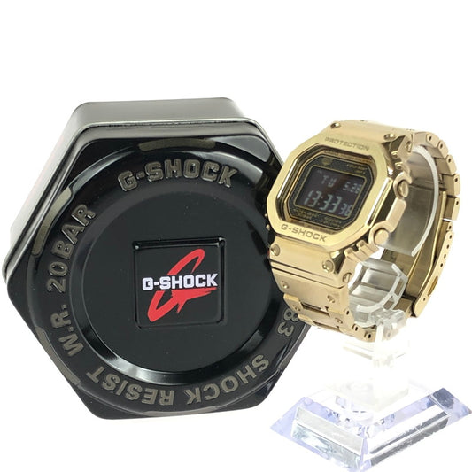 【中古品】【メンズ】 G-SHOCK ジーショック FULL METAL 5000 SERIES GMW-B5000GD-9JF デジタル タフソーラー 腕時計 196-240531-mo-11-tag サイズ：49.3 × 43.2 × 13 mm カラー：ゴールド 万代Net店