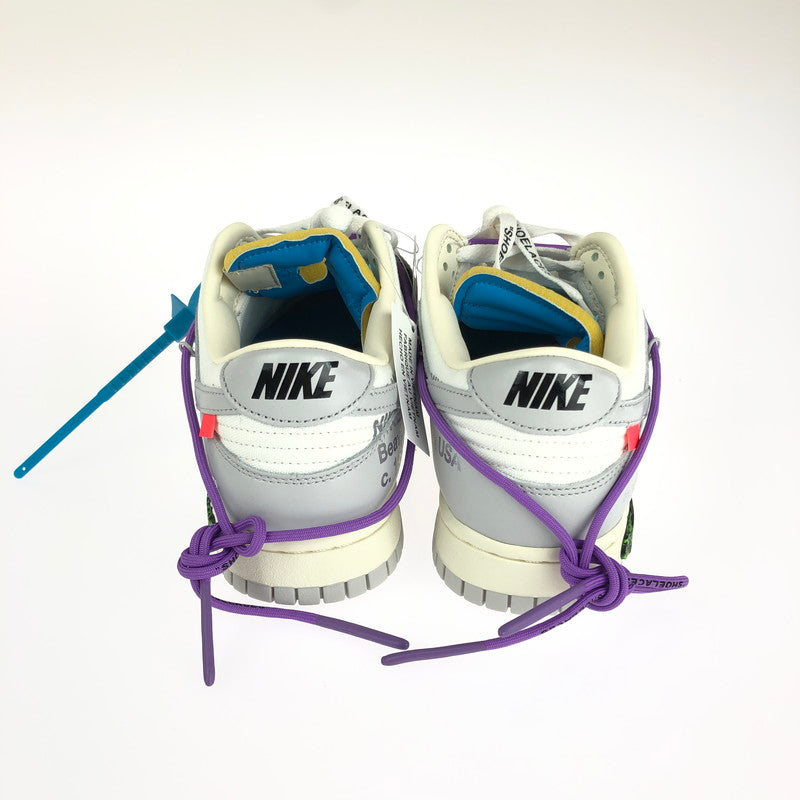 【中古美品】【メンズ】 NIKE ナイキ × OFF-WHITE VIRGIL ABLOH オフホワイト ヴァージル アブロー 別注 コラボ DUNK LOW DM1602-125 ダンク ロー スニーカー 靴 160-240603-yk-3-tag カラー：SAIL/NEUTRAL GREY 万代Net店