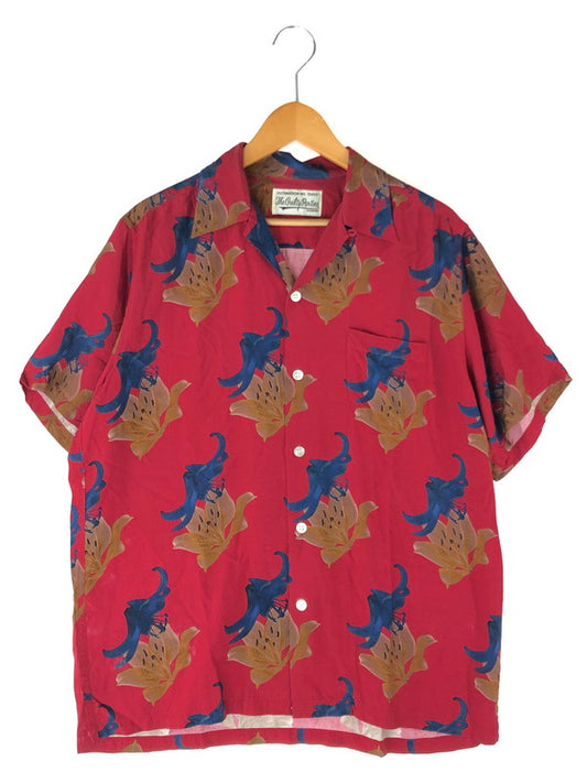 【中古品】【メンズ】 WACKO MARIA ワコマリア S/S HAWAIIAN SHIRT(TYPE-2) 20SS-WMS-HI02 ショートスリーブ ハワイアンシャツ トップス 半袖 アロハシャツ 142-240528-mo-6-tag サイズ：M カラー：レッド 万代Net店